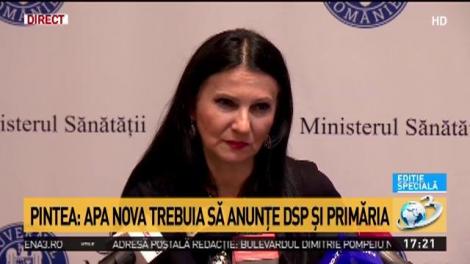 Ministrul Sănătății, noi declarații &icirc;n scandalul cu apa potabilă: Apa Nova trebuia să anunțe DSP și Primăria