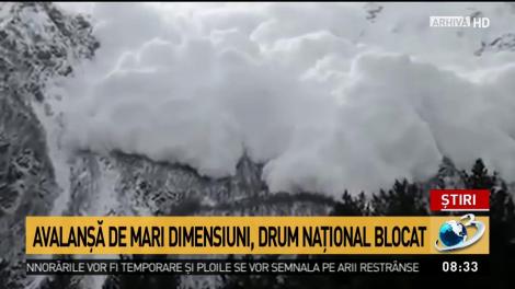 Avalanşă de mari dimensiuni, drum naţional blocat