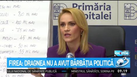 Firea: Dragnea nu a avut bărbaţia politică