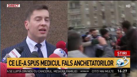 Primele declarații de la Parchet, după audierea falsului medic