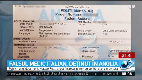 Falsul medic, deţinut &icirc;n Anglia