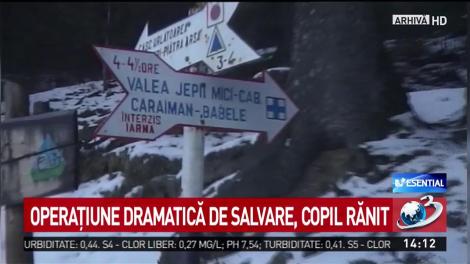 Operaţiune dramatică de salvare, copil rănit