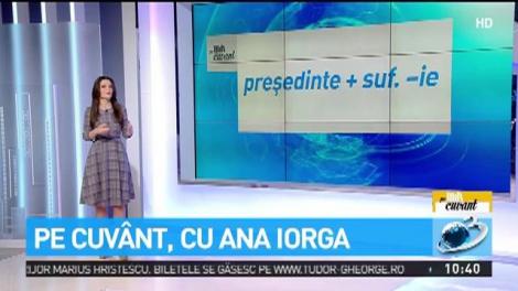 Pronunția cuv&acirc;ntului &bdquo;președinție&rdquo;