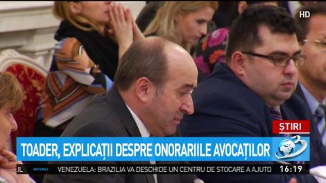 Toader, explicaţii despre onorariile avocaţilor