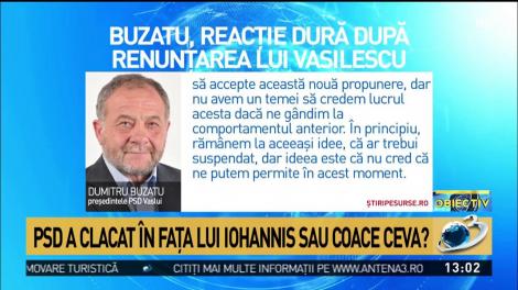 Dumitru Buzatu: PSD nu-și permite suspendarea lui Iohannis