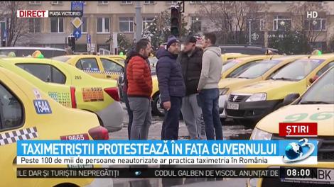 Taximetriștii protestează miercuri &icirc;n faţa Guvernului