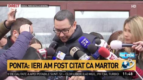 Circ la Parchetul General. Victor Ponta, la ieșirea de la audieri: Am spus adevărul