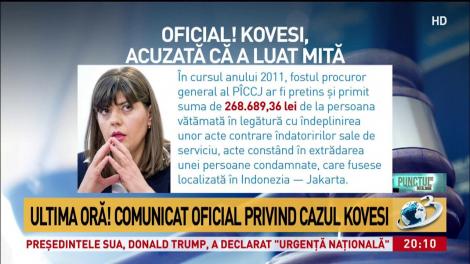 Ultima oră! Comunicat oficial privind cazul Kovesi