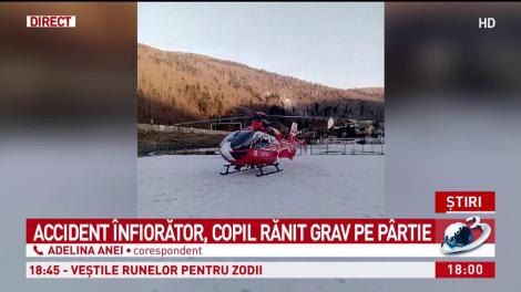 Părinții i-au dat drumul din vârful pârtiei pe un fărăș. Copilul s-a izbit violent de un gard și a ajuns plin de sânge la spital