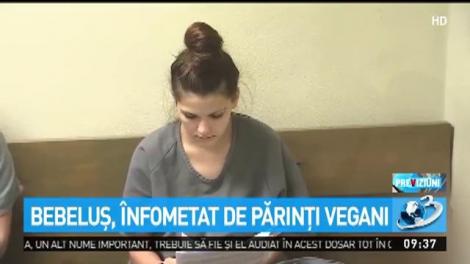 Bebeluş, înfometat de părinţi vegani