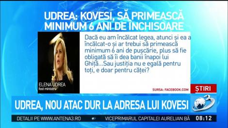 Atac dur al Elenei Udrea la adresa Laurei Codruţa Kovesi