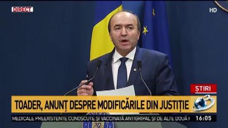 Tudorel Toader, anunț despre modificările din Justiție: OUG nu se referă la procurorul-șef european