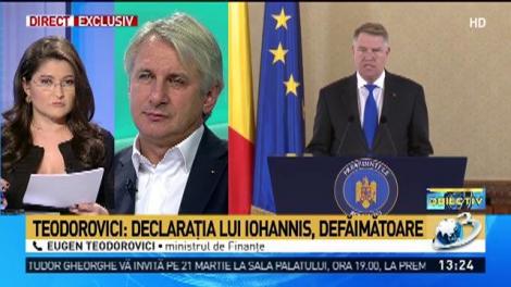 Teodorovici: Iohannis a început campania electorală