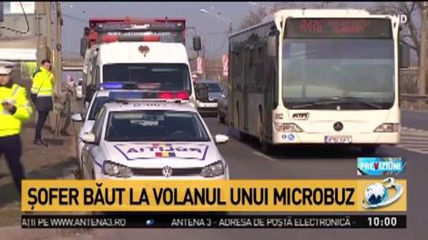 Revoltător. Șofer prins băut la volanul unui microbuz de transportat persoane!