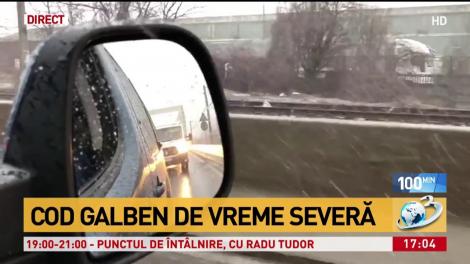 Ninge &icirc;n București. Capitala a intrat sub cod galben de v&acirc;nt puternic