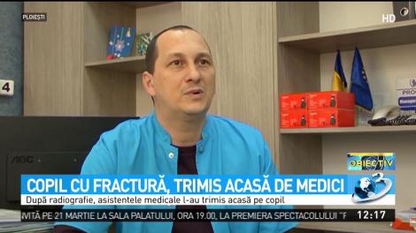 Copil cu fractură, trimis acasă de medici