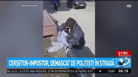 Cerşetor-impostor, demascat de poliţişti &icirc;n stradă
