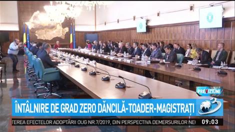 &Icirc;nt&acirc;lnire de gradul zero &icirc;ntre premierul Dăncilă, Tudorel Toader și magistrați