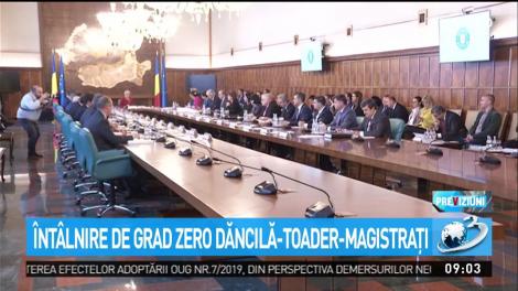 Întâlnire de gradul zero între premierul Dăncilă, Tudorel Toader și magistrați