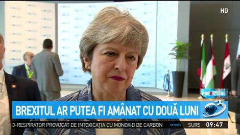 Premierul britanic, Theresa May, ar vrea să ceară UE amânarea Brexit cu două luni