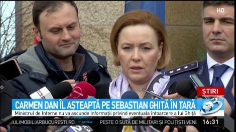 Carmen Dan &icirc;l aşteaptă pe Sebastian Ghiţă &icirc;n ţară