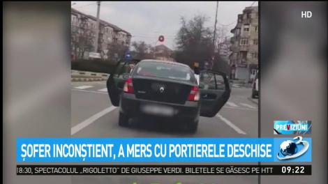 Imagini incredibile &icirc;n Bihor! Cum a fost surprins un șofer pe un drum public