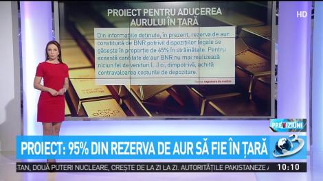Rezerva de aur a României din străinătate ar putea fi adusă în țară
