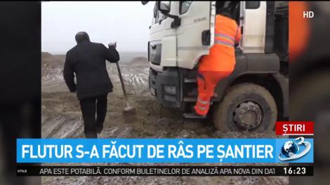 Gheorghe Flutur s-a făcut de r&acirc;s pe şantier