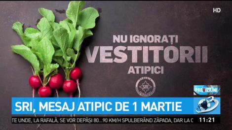 SRI, mesaj atipic pentru 1 Martie