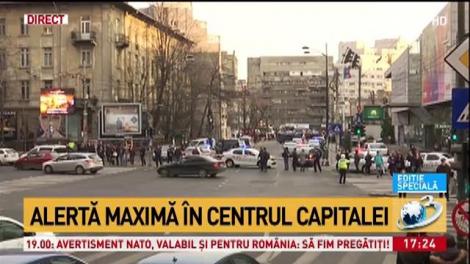 Alertă maximă &icirc;n centrul Capitalei