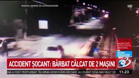 Moarte violentă în Dâmbovița! Bărbat călcat de două mașini, după ce a ieșit dintr-un bar (VIDEO)