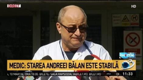Primele declarații din partea  spitalului privat unde Andreea Bălan a făcut stop cardio-respirator. Care este starea de sănătate a cântăreței în aceste momente