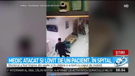 Caz șocant &icirc;n Galați. Un doctor a fost atacat și lovit crunt de un pacient, chiar pe holul spitalului