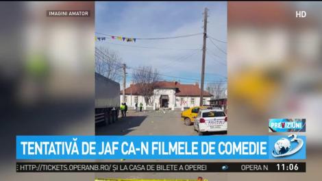 Tentativă de jaf ca-n filmele de comedie