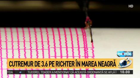 Cutremur de 3,6 pe Richter în Marea Neagră