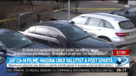 Jaf ca-n filme, maşina unui afacerist vasluian a fost spartă