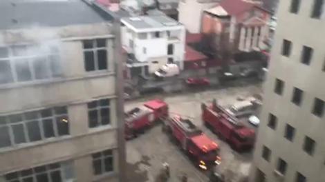 Incendiu violent în București