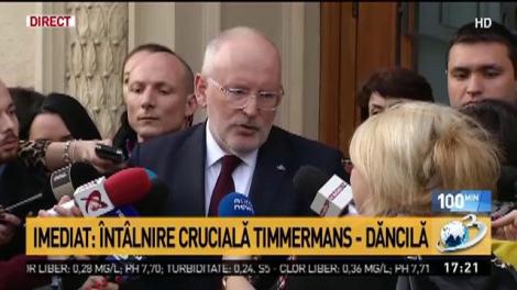 Timmermans: De la raportul MCV nu am văzut progres