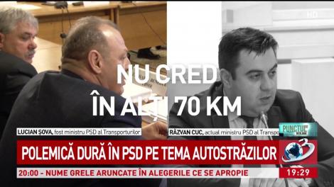 Polemică dură &icirc;n PSD pe tema autostrăzilor. Discuţia dintre Lucian Şova şi Răvan Cuc