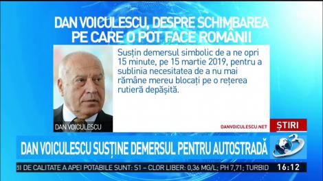 Dan Voiculescu susţine demersul pentru autostradă