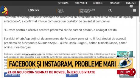 Facebook şi Instagram, probleme mari