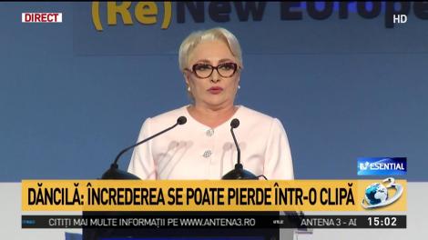 Dăncilă, declarații de ultima oră: &bdquo;&Icirc;ncrederea se c&acirc;știgă &icirc;n timp, dar se poate pierde &icirc;n c&acirc;teva secunde&rdquo;