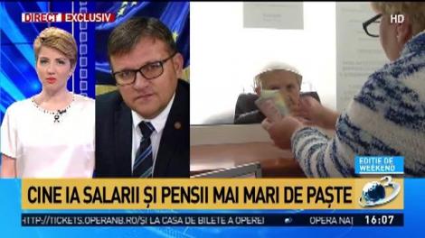 Cine ia pensii și salarii mai mari de Paște