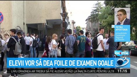 Protest al elevilor la simulările de la Bac