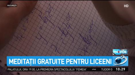 Meditaţii gratuite pentru liceeni