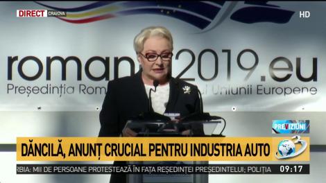 Dăncilă, anunţ crucial pentru industria auto