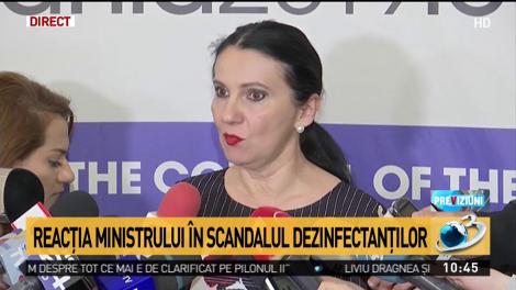 Reacţia ministrului &icirc;n scandalul dezinfectanţilor
