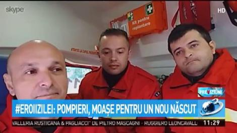 Pompieri, moaşe pentru un nou născut