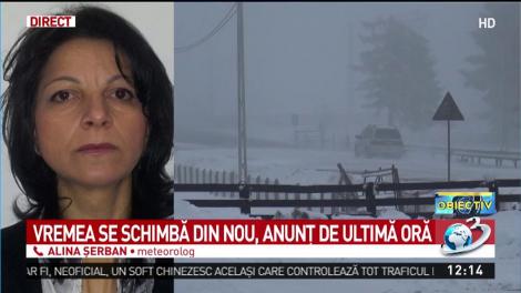 Meteorog ANM: Vremea se strică în orele următoare. La munte a început să ningă viscolit