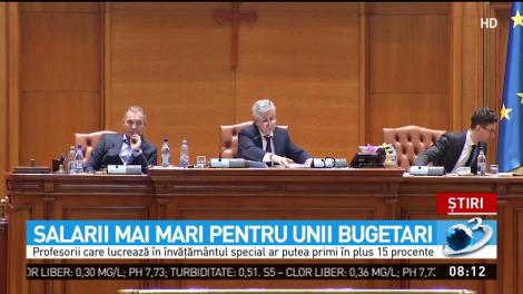 Salarii mai mari pentru unii bugetari